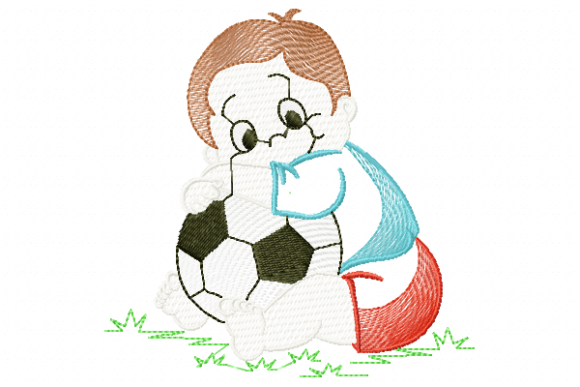 Ball Boy Football Embroidery