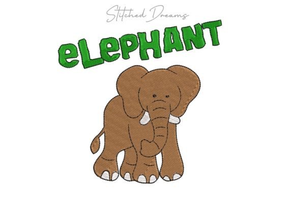 Elephant Embroidery Design