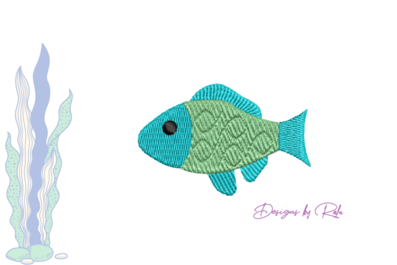 Fish Embroidery Design for Personalized Gifts