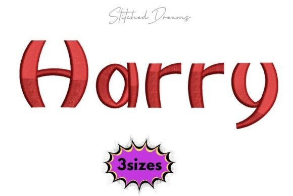 Harry Name Embroidery Design