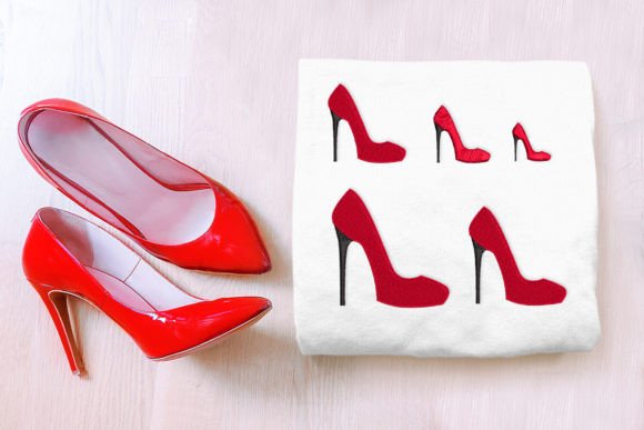 High Heel Pump Mini Embroidery
