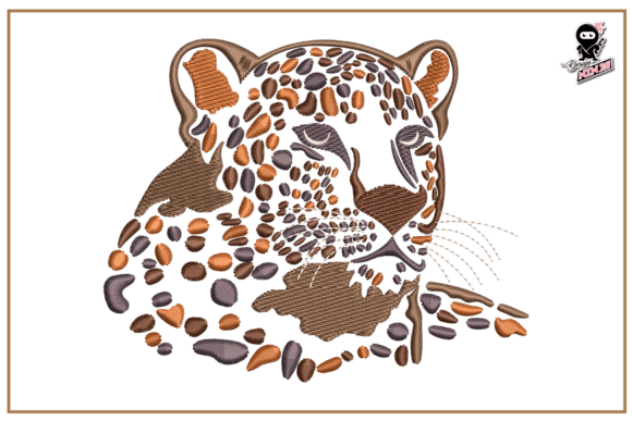 Jaguar Wild Animal Embroidery