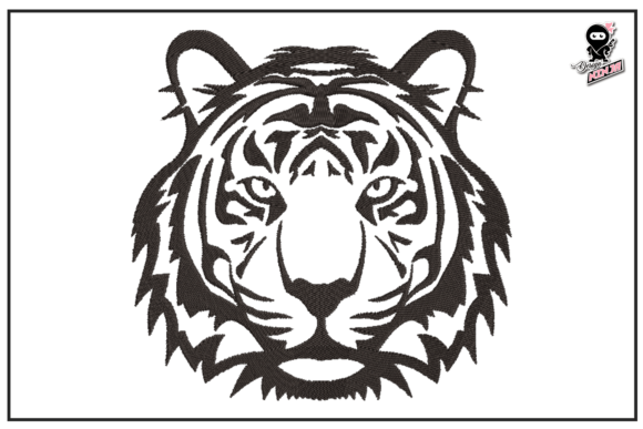 Tiger Portrait Embroidery
