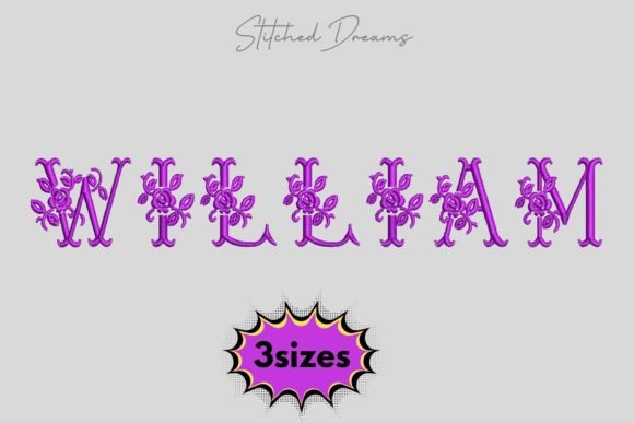 William Name Embroidery Design